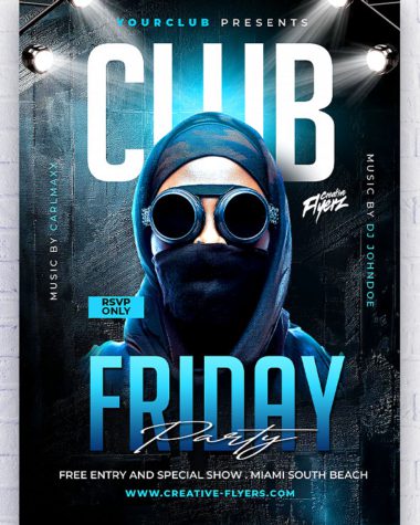 Free Nightclub Flyer Template PSD