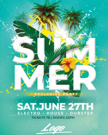 Summer flyer template