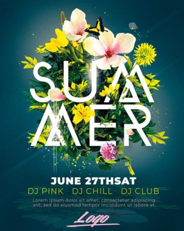 Floral Summer Flyer Template