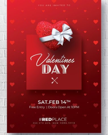 Red Valentine's day Invitation