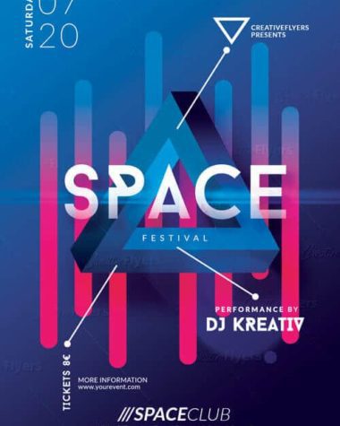 Space Festival Flyer Psd Templates