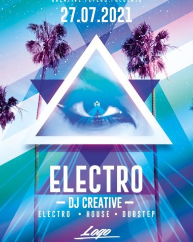 Electro Party Flyer Psd