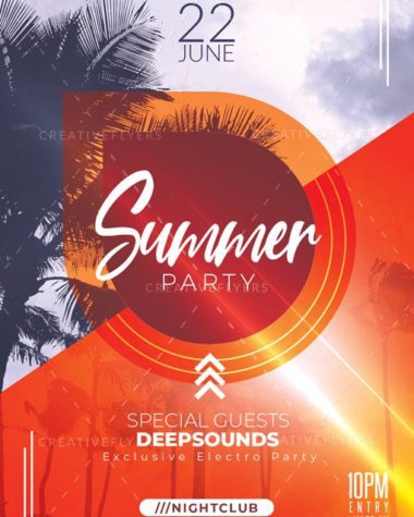 Minimalist Summer Flyer Psd