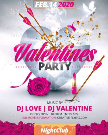 Pink & black Valentines Day flyer