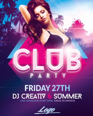 Summer Club Party Flyer Psd