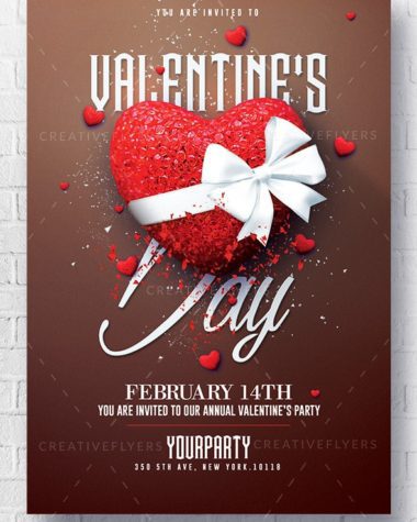 Valentine's day flyer design