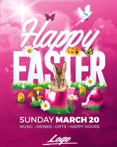 Happy Easter Flyer Psd