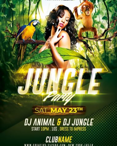 Jungle Party Flyer Templates Psd