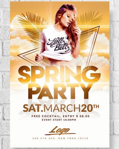 Spring Party Flyer Template