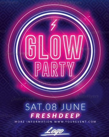 Glow Party flyer Templates