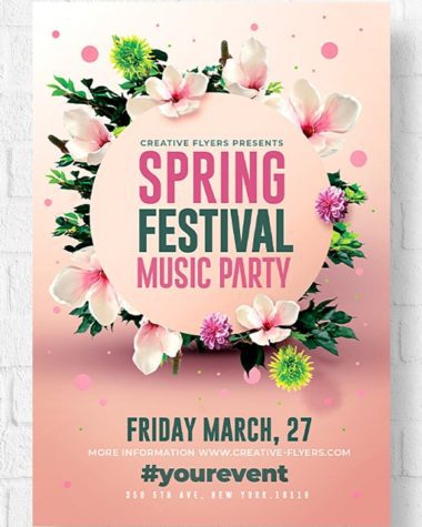 Spring festival flyer template