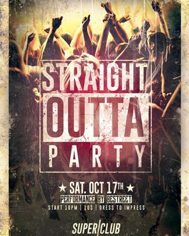 Straight Outta Party Flyer Psd