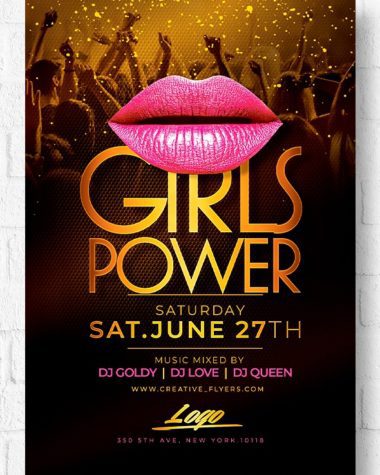 Girls Power flyer Psd