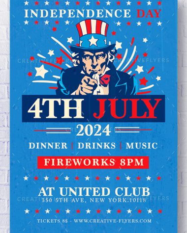 4th of July Invitation Psd