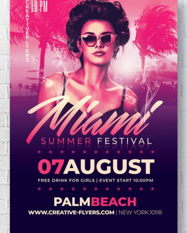 Miami Summer Festival flyer template