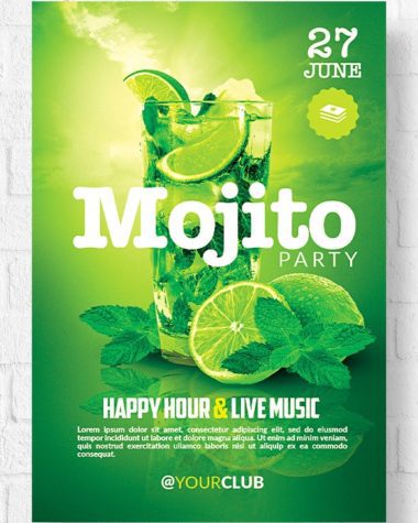 Mojito party flyer template