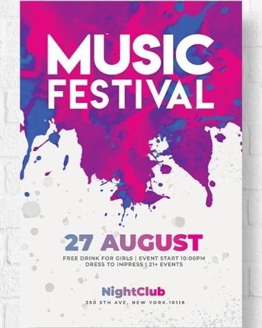 Music festival flyer template