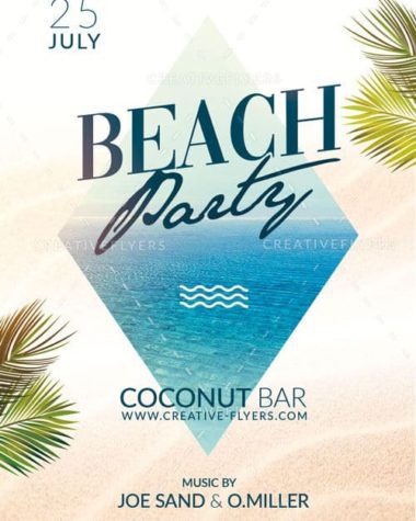 Beach Party Flyer Design