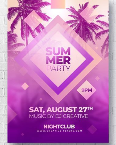 Summer flyer template