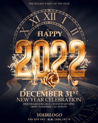 Elegant New year flyer template