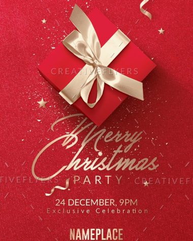 Red Christmas Invitation template