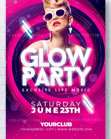 Glow Party Flyer