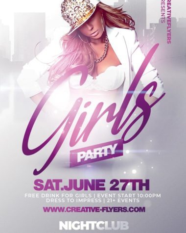 Girls Party Flyer Template