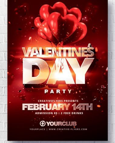 Photoshop flyer for Valentine