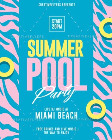 Pool Party Flyer Psd for Photoshop