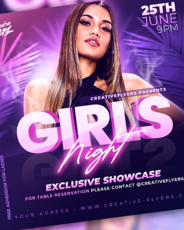 Girls Party Flyer Psd