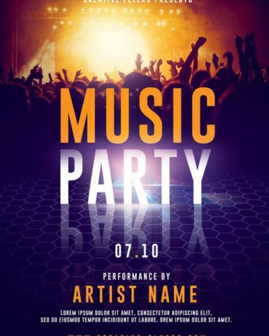 Live Music Party Flyer PSD