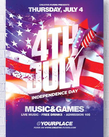 Flyer for 4th July party