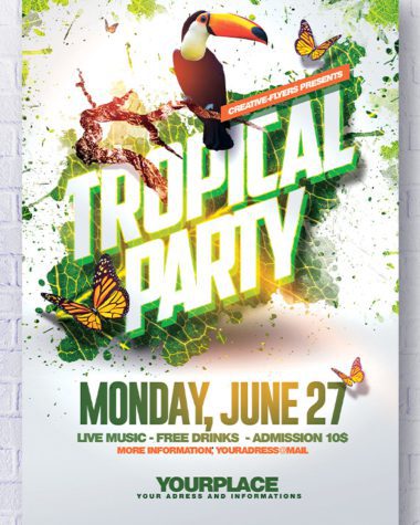 Tropical Party Flyer template