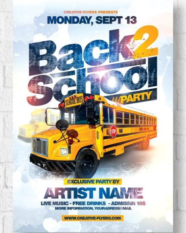 Back 2 School Party flyer