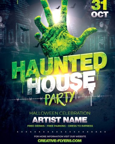 Haunted party flyer