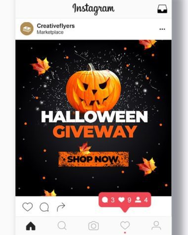 Halloween Giveway Psd Template