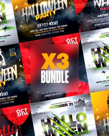 3 Halloween Flyer Templates