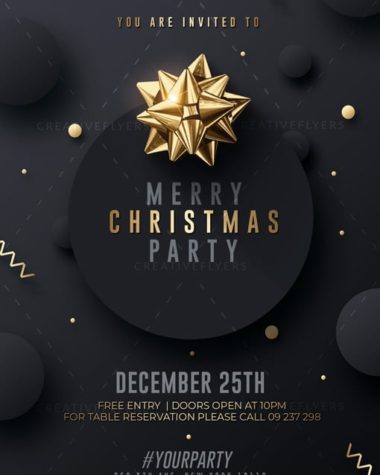 Classy Christmas Psd Invitations