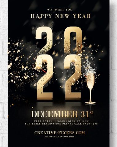 Stylish New Year Flyer Template