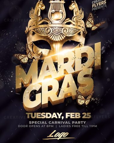 Gold Mardi Gras Flyer