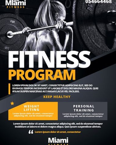 Fitness Club Flyer Template