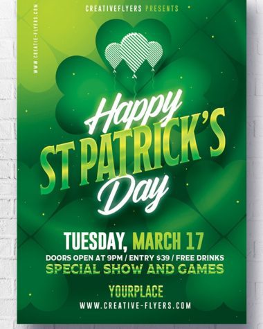 Flyer for St Patrick's Day