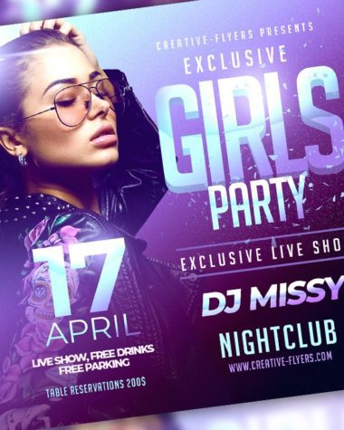 Girls Party Psd flyer