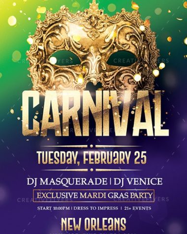 Realistic Carnival Party Flyer