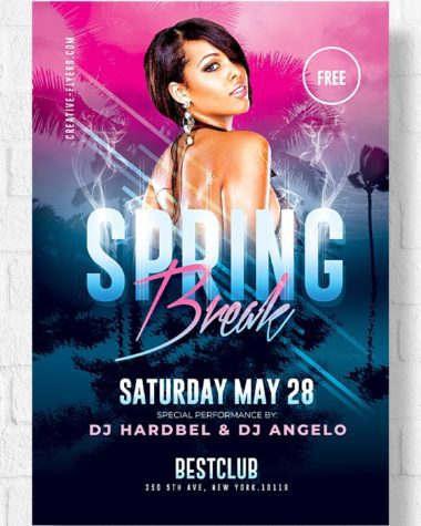 Spring Break Flyer Psd