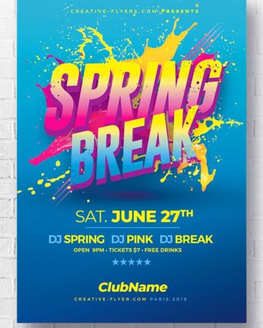 Spring Break Flyer template