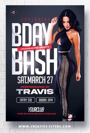 Photoshop Birthday Bash Flyer