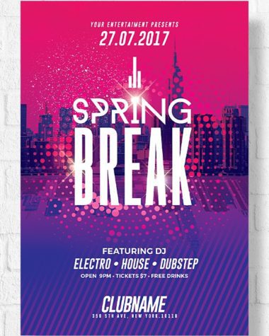 Spring Break Party Flyer Template