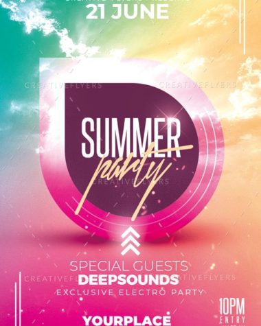 Summer Flyer template Psd