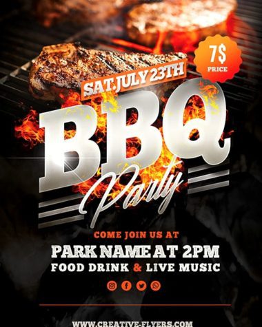 BBQ Flyer Psd Template